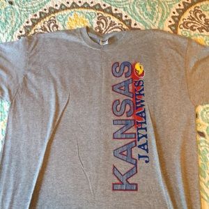 Gray Kansas Jayhawks T-Shirt